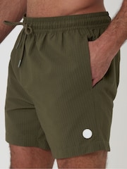 Πράσινο - Threadbare Ριγέ Μαγιό βερμούδα Seersucker - Εικόνα 5 του 6