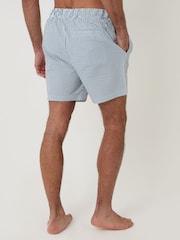 Threadbare Blue Stripe Seersucker Swim Shorts 2 Pack - Image 3 of 5