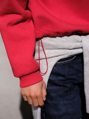 self. Red Half Zip Sweatshirt - Image 3 of 10