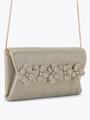 Carvela Gold Petalo Envelope Clutch Bag - Image 2 of 4