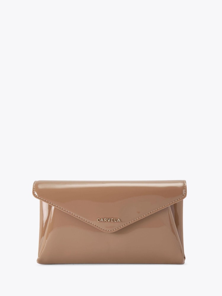 Carvela Brown Megan Envelope Clutch Bag - Image 2 of 5 Carvela Brown Megan Envelope Clutch Bag - Image 2 of 5