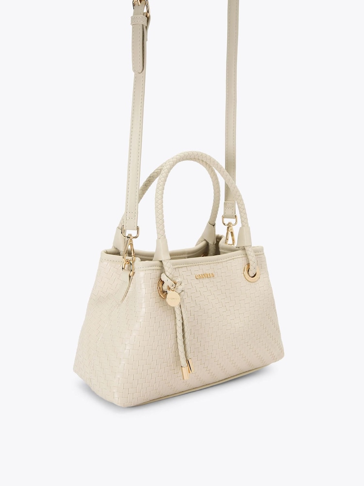 Carvela White Antionia Weave Mini Bag - Image 2 of 4