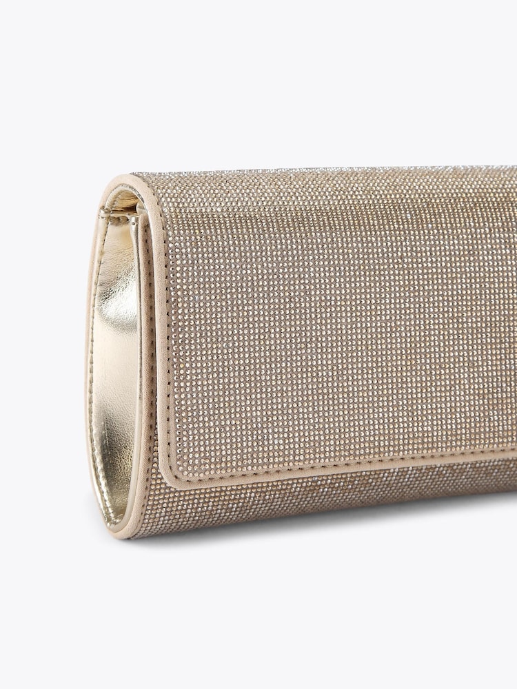 Carvela Gold Gemma Clutch Bag - Image 4 of 4