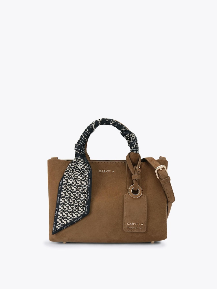Carvela Brown Nina Mini Tote Bag - Image 1 of 4 Carvela Brown Nina Mini Tote Bag - Image 1 of 4