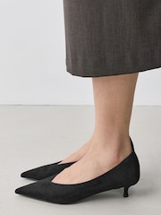 Black Extra Wide Fit Forever Comfort® Court Kitten Heels - Image 3 of 8