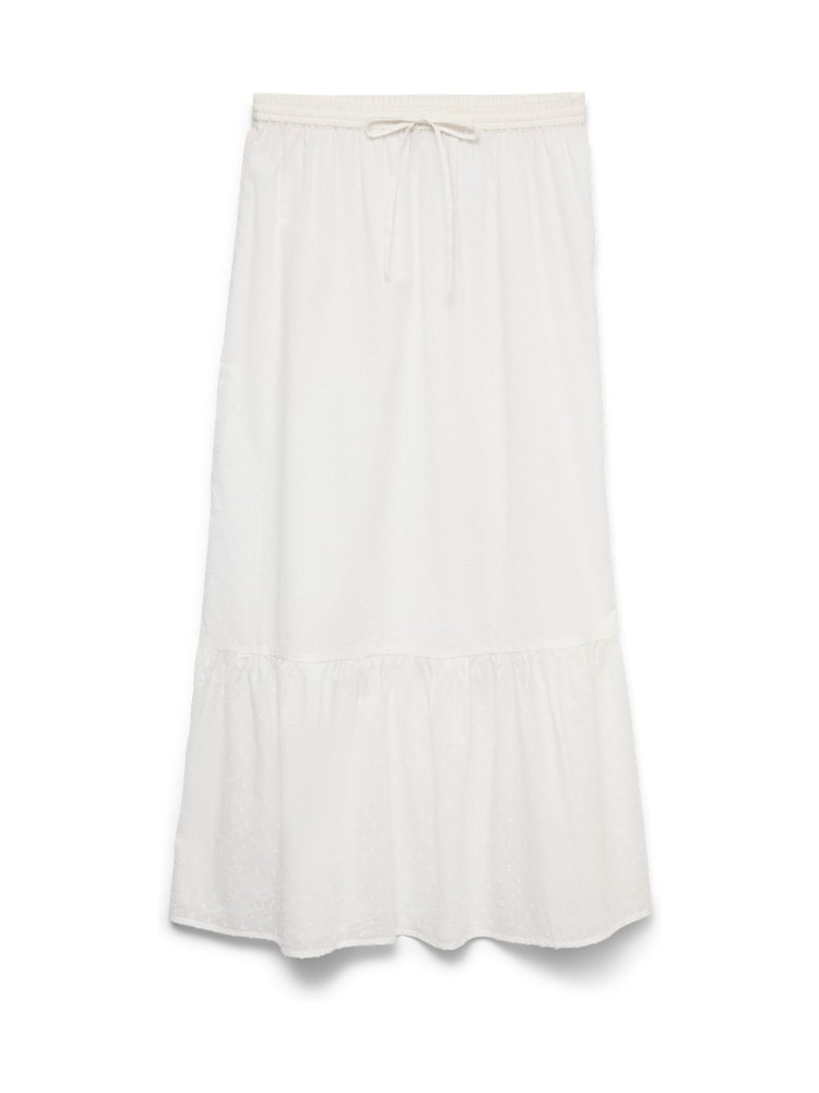 VERO MODA White Tiered Cotton Maxi Skirt - Image 2 of 3