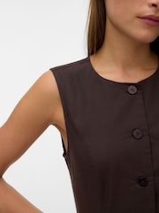 VERO MODA Brown Tailored Waistcoat - Image 4 of 5