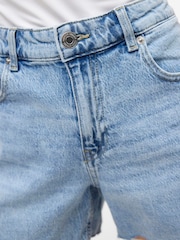 VERO MODA Light Blue Denim Mid Rise Denim Shorts - Image 4 of 6