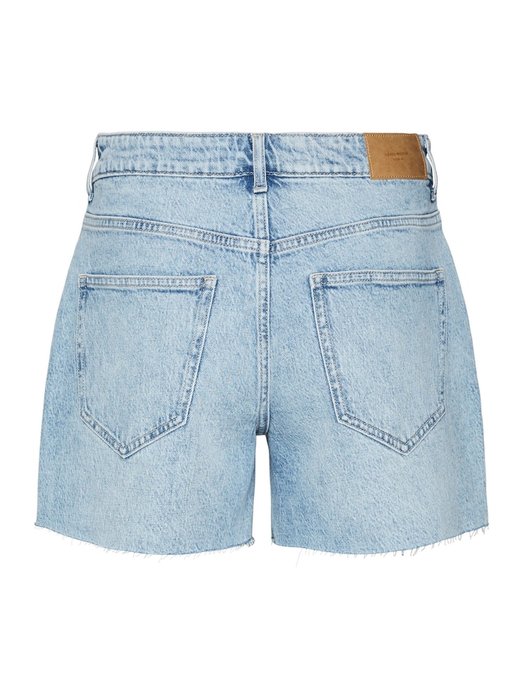 VERO MODA Light Blue Denim Mid Rise Denim Shorts - Image 6 of 6