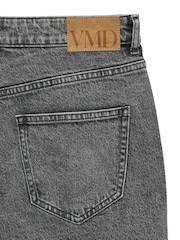 VERO MODA Grey Mid Rise Denim Shorts - Image 6 of 6