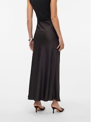 VERO MODA Brown Satin Midi Skirt - Image 2 of 4
