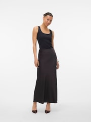 VERO MODA Brown Satin Midi Skirt - Image 3 of 4