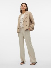 VERO MODA Brown Short Trench Coat - Image 3 of 4