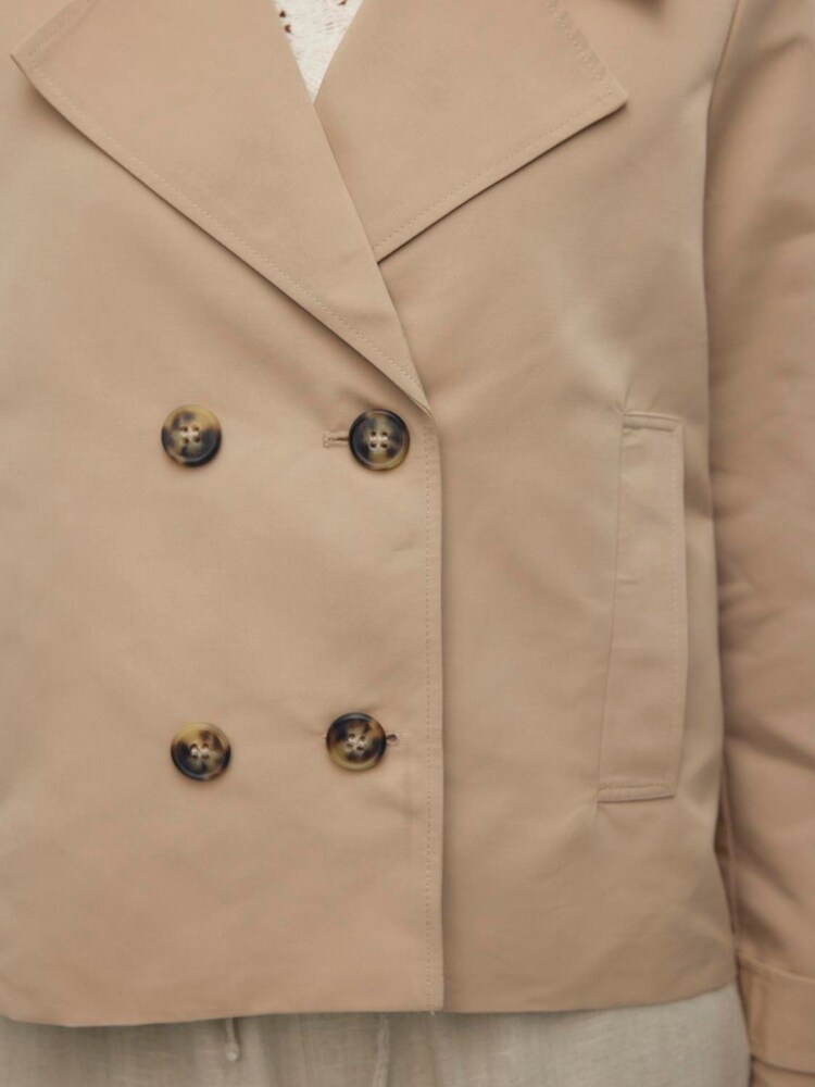 VERO MODA Brown Short Trench Coat - Image 4 of 4