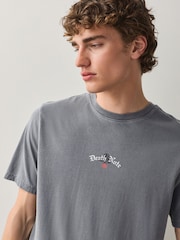 Grey Death Note Relaxed Back Print T-Shirt - Image 5 of 10
