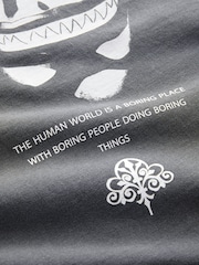 Grey Death Note Relaxed Back Print T-Shirt - Image 8 of 10