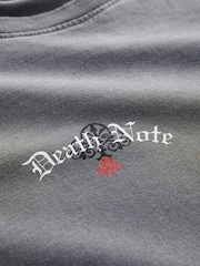 Grey Death Note Relaxed Back Print T-Shirt - Image 9 of 10