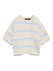 VERO MODA Cream Short Sleeve Open Cardigan - Image 5 of 5