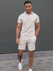 CAPO Cream Jersey Slub Shorts - Image 1 of 4