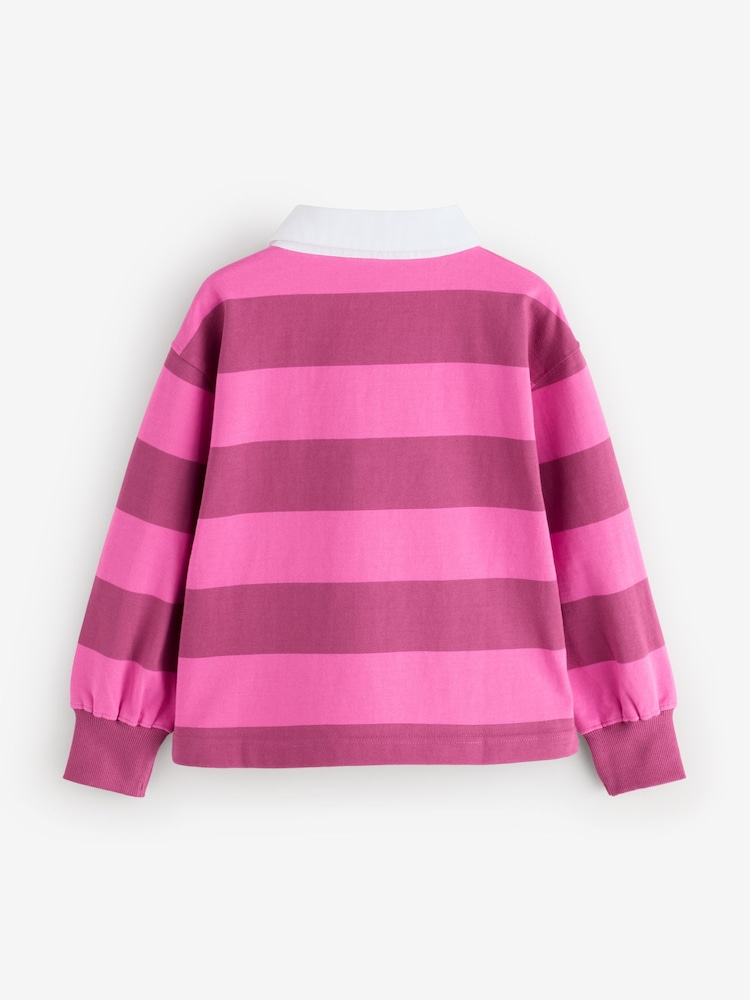 Angel & Rocket Pink Marlie Jewelled Stripe Rugby Top - Image 2 of 5 Angel & Rocket Pink Marlie Jewelled Stripe Rugby Top - Image 2 of 5