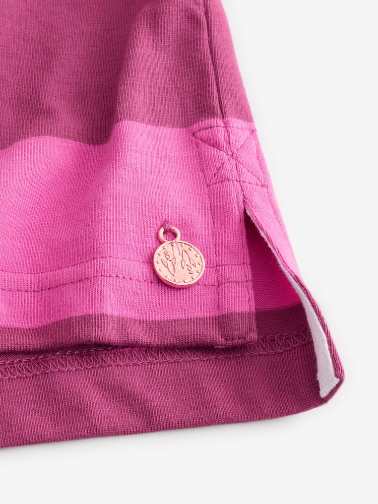 Angel & Rocket Pink Marlie Jewelled Stripe Rugby Top - Image 5 of 5 Angel & Rocket Pink Marlie Jewelled Stripe Rugby Top - Image 5 of 5