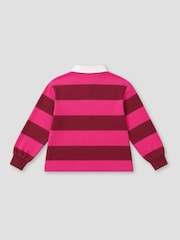Angel & Rocket Pink Marlie Jewelled Stripe Rugby Top - Image 6 of 6
