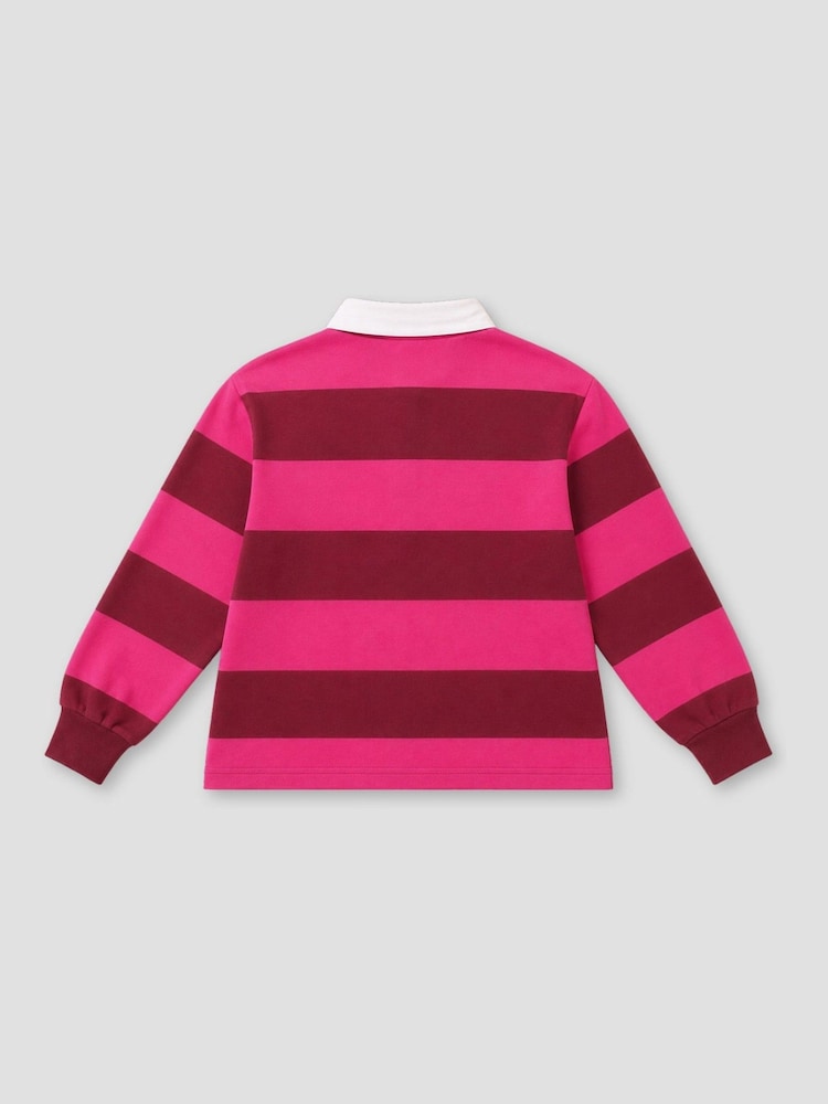 Angel & Rocket Pink Marlie Jewelled Stripe Rugby Top - Image 6 of 6 Angel & Rocket Pink Marlie Jewelled Stripe Rugby Top - Image 6 of 6