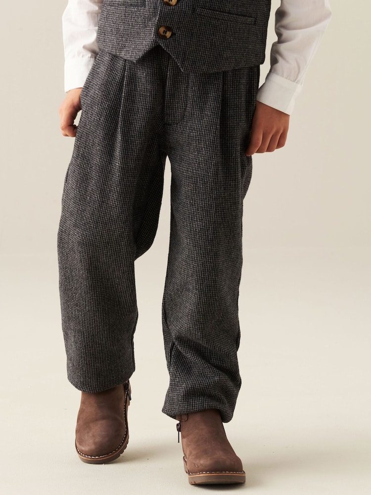Angel & Rocket Brown Benjamin Smart Check Trousers - Image 1 of 5