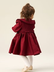 Angel & Rocket Burgundy Edie Smock Yoke Collared Dress - Image 3 of 3