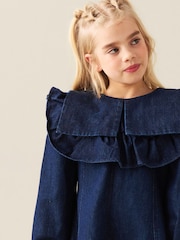 Angel & Rocket Blue Paige Denim Collar Dress - Image 4 of 6