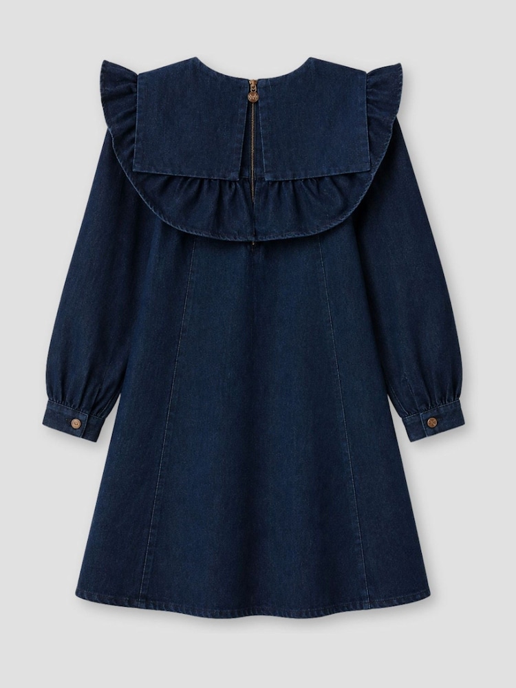 Angel & Rocket Blue Paige Denim Collar Dress - Image 6 of 6 Angel & Rocket Blue Paige Denim Collar Dress - Image 6 of 6
