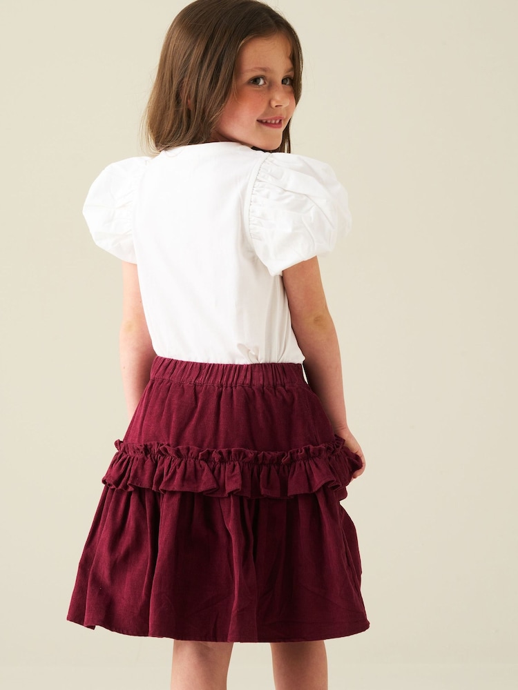 Angel & Rocket White Mia Puff Sleeve Bow Top - Image 2 of 4 Angel & Rocket White Mia Puff Sleeve Bow Top - Image 2 of 4