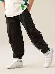 Angel & Rocket Black Frank Mix Panelled Cuffed Joggers - Image 3 of 5