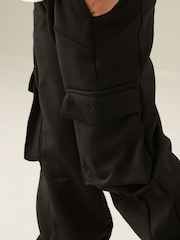 Angel & Rocket Black Frank Mix Panelled Cuffed Joggers - Image 4 of 5