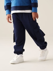 Angel & Rocket Blue Frank Mix Panelled Cuffed Joggers - Image 4 of 6