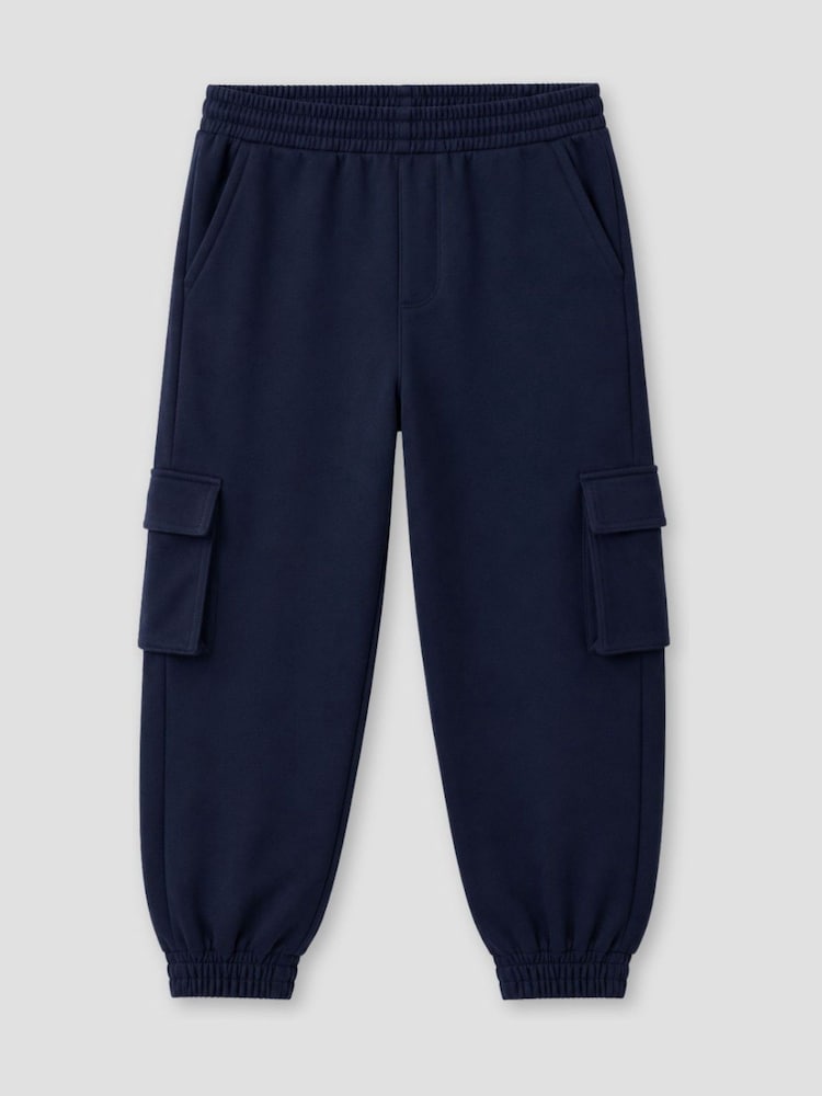 Angel & Rocket Blue Frank Mix Panelled Cuffed Joggers - Image 6 of 6