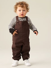 Angel & Rocket Brown George Twill Dungarees Set - Image 2 of 4