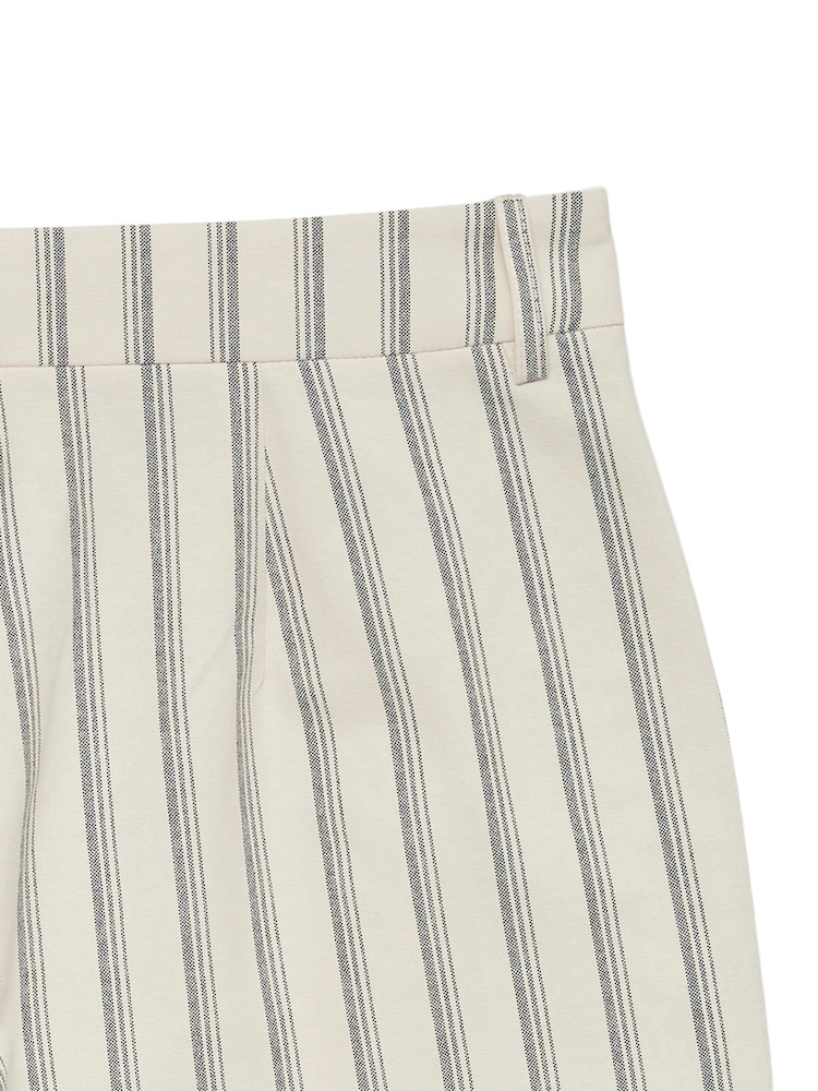 VERO MODA White High Waisted Striped Straight Trousers - Image 2 of 2