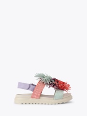 Kurt Geiger London Pink Junior Mini Orson Crystal Sandals - Image 1 of 4