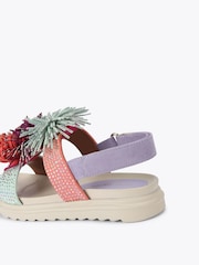 Kurt Geiger London Pink Junior Mini Orson Crystal Sandals - Image 3 of 4