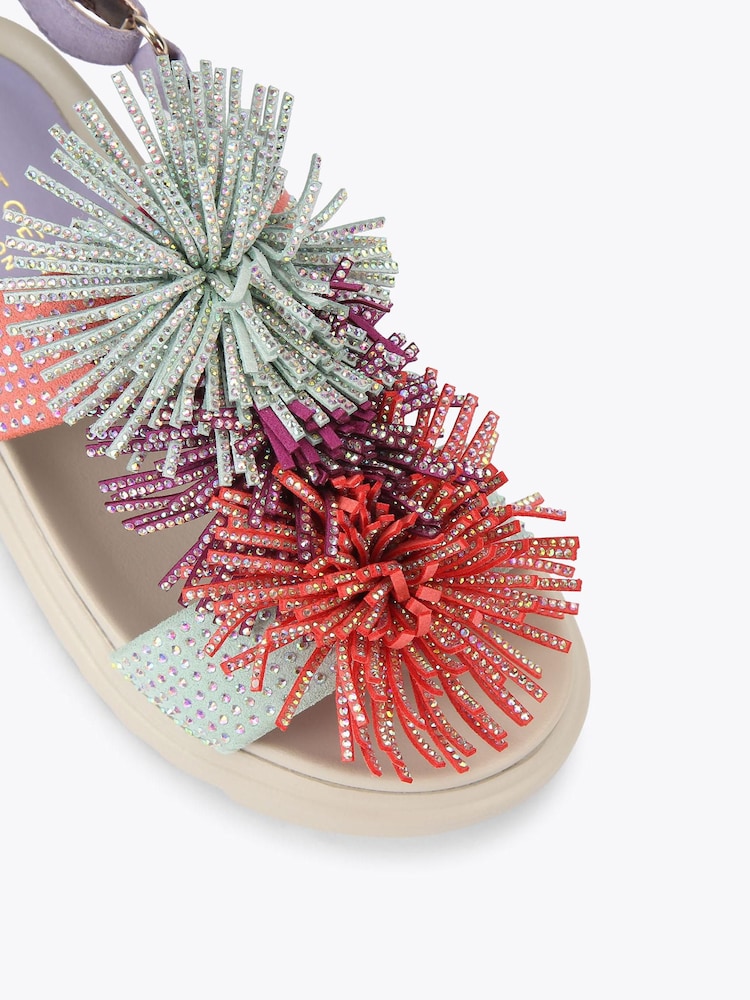 Kurt Geiger London Pink Junior Mini Orson Crystal Sandals - Image 4 of 4 Kurt Geiger London Pink Junior Mini Orson Crystal Sandals - Image 4 of 4