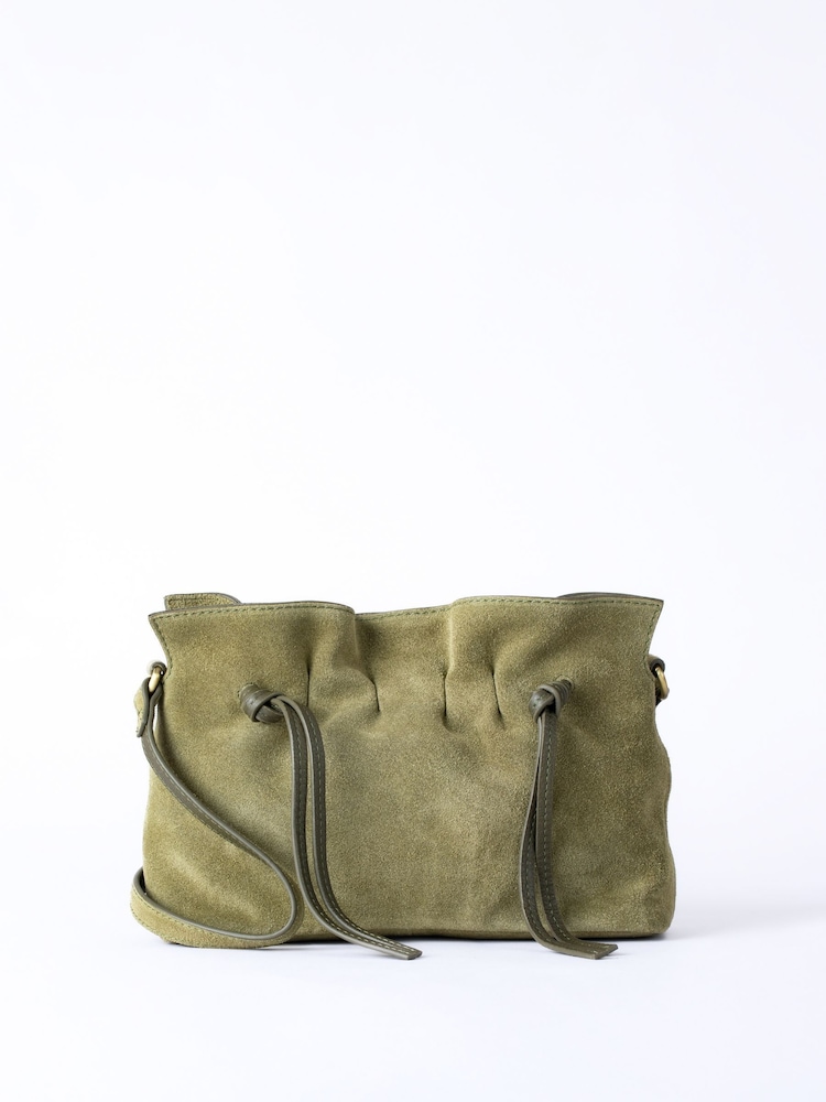 Lakeland Leather Green Santon Suede Cross-Body Bag - Image 1 of 8