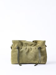 Lakeland Leather Green Santon Suede Cross-Body Bag - Image 3 of 8