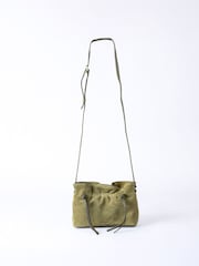 Lakeland Leather Green Santon Suede Cross-Body Bag - Image 5 of 8