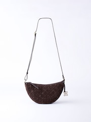 Lakeland Leather Brown Mirehouse Suede Sling Bag - Image 5 of 7