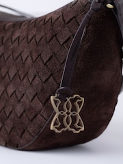 Lakeland Leather Brown Mirehouse Suede Sling Bag - Image 7 of 7