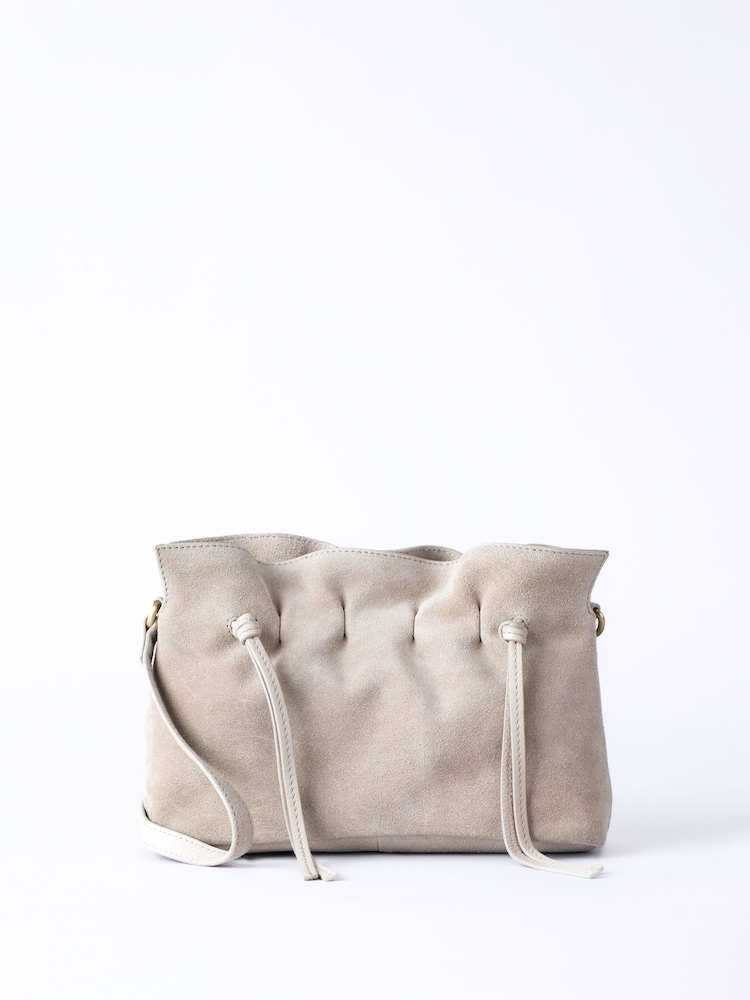 Lakeland Leather Nude Santon Suede Cross-Body Bag - Image 1 of 7