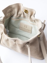 Lakeland Leather Nude Santon Suede Cross-Body Bag - Image 4 of 7