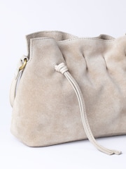 Lakeland Leather Nude Santon Suede Cross-Body Bag - Image 6 of 7