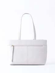 Lakeland Leather White Wasdale Tote Bag - Image 3 of 6